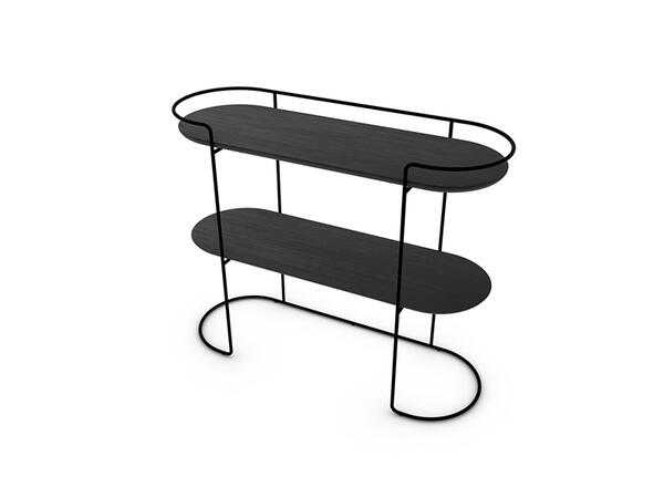 Calligaris Atollo CS-5130 console elliptical top and metal frame | Made to Order