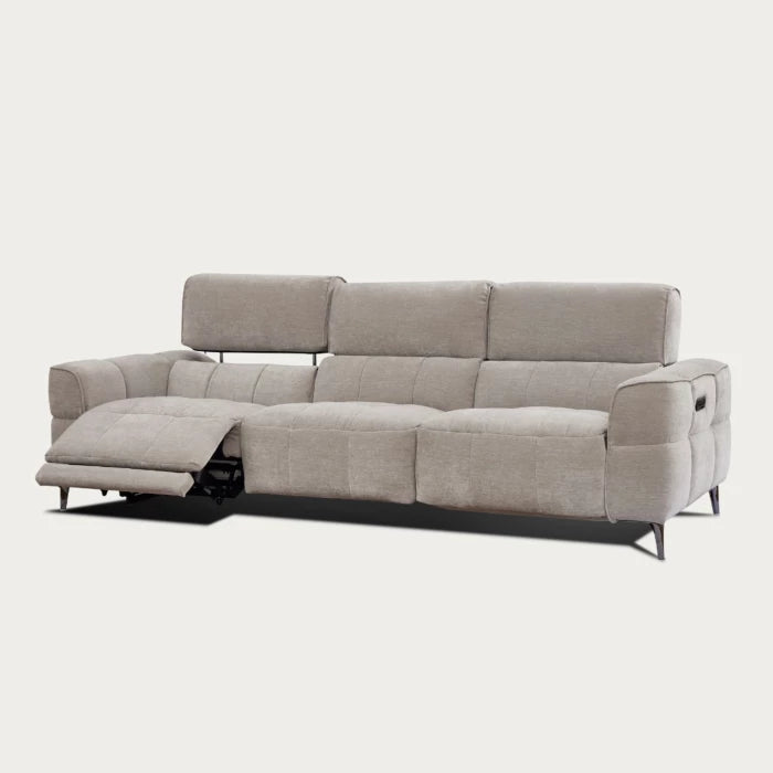 Cubo Sofa with Two Recliners – Grey Mist Fabric | Creative Furniture