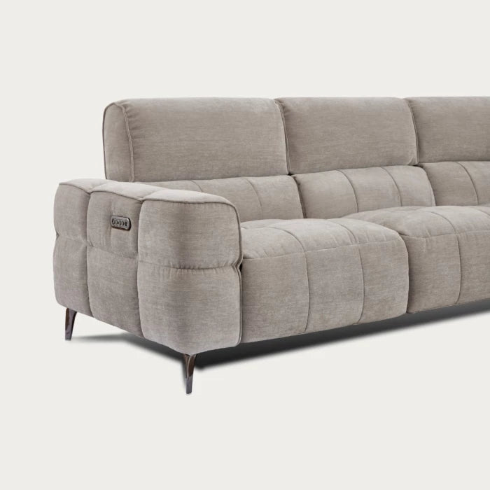 Cubo Sofa with Two Recliners – Grey Mist Fabric | Creative Furniture
