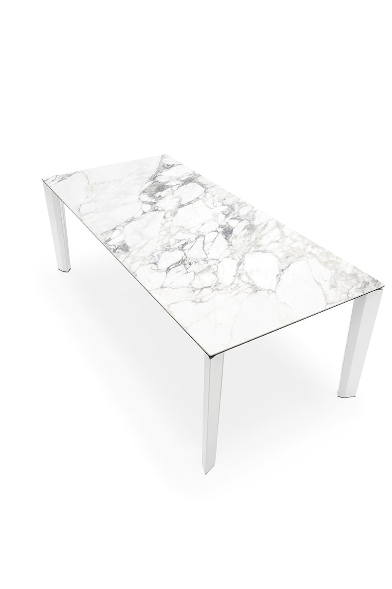 Calligaris Delta CS-4097-R160 Table With Rectangular Extendible Top And Metal Legs