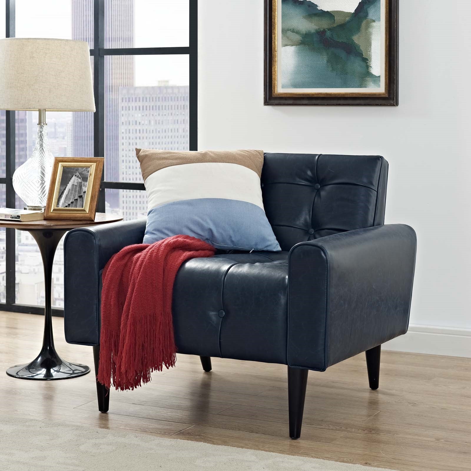 Modway Delve Upholstered Vinyl Accent Chair
