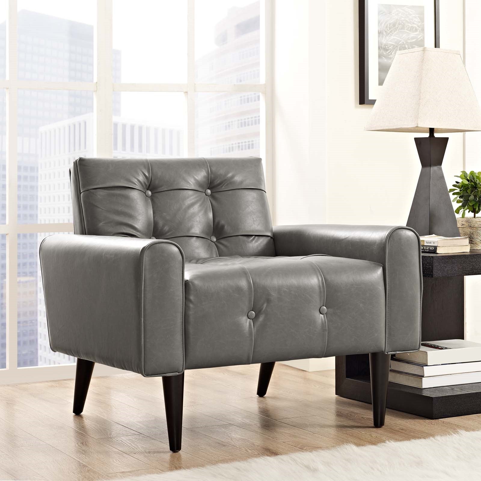 Modway Delve Upholstered Vinyl Accent Chair