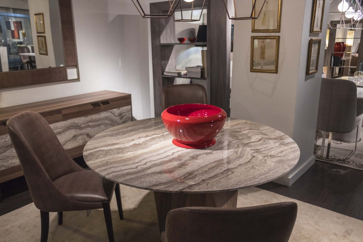 Stone International Diamond Round Dining Table
