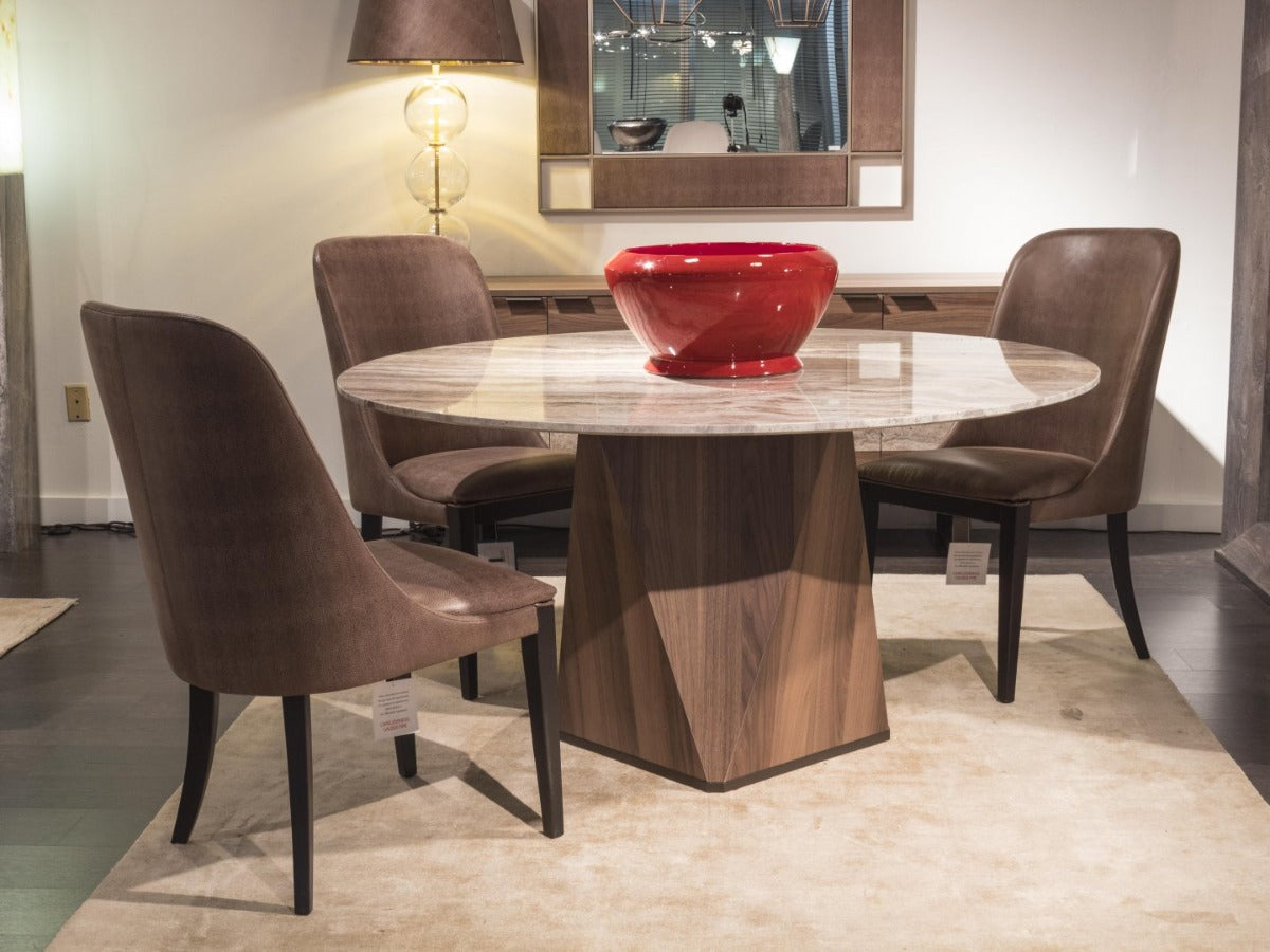 Stone International Diamond Round Dining Table