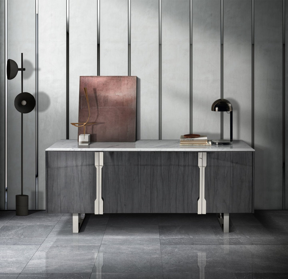 Stone International Diamond Wood 4-Door Buffet