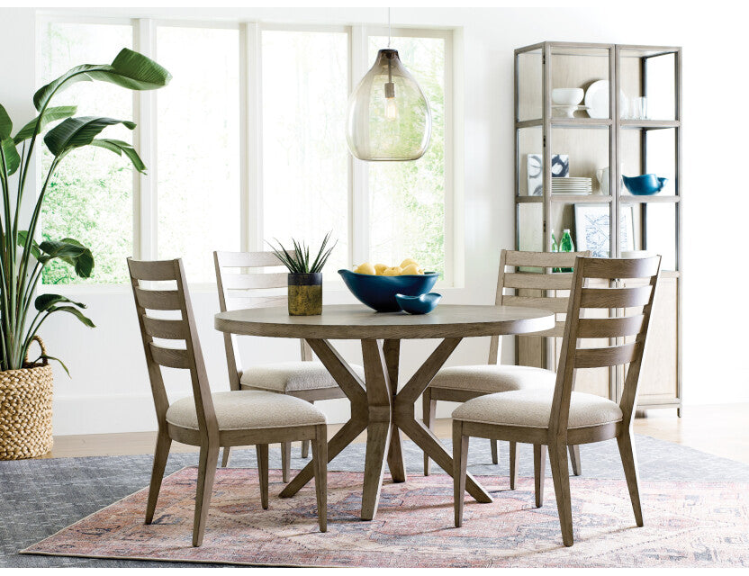 American Drew West Fork Hardy Round Dining Table Complete