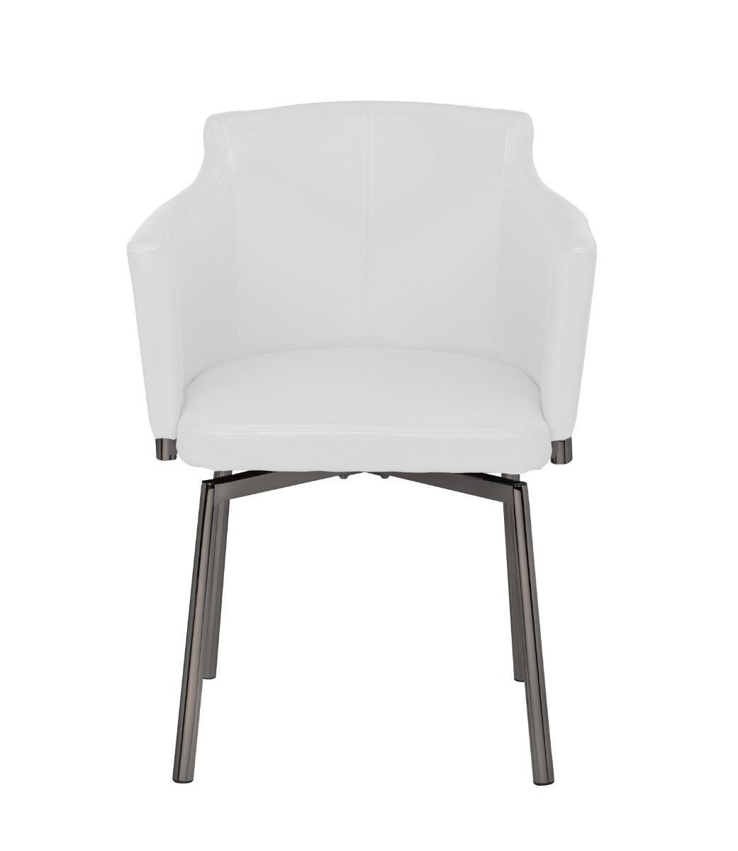 Chintaly Dusty Modern Armchair with Graphite Base