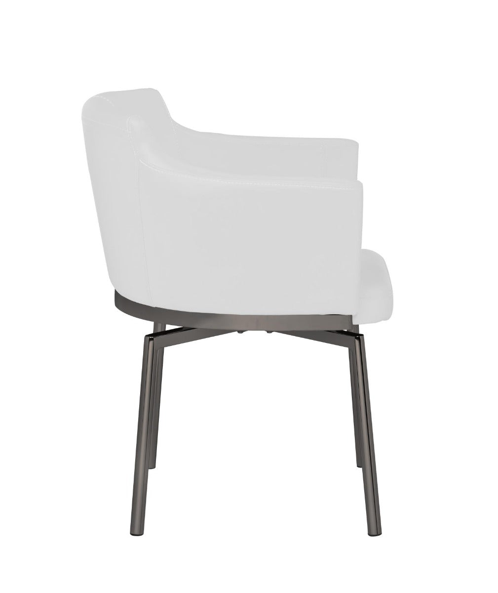 Chintaly Dusty Modern Armchair with Graphite Base