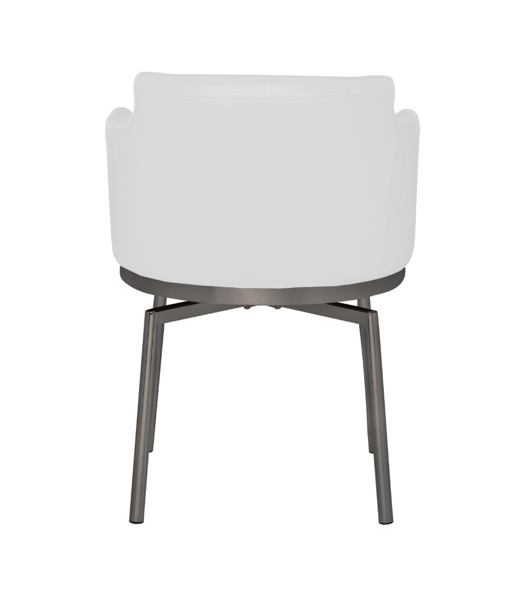 Chintaly Dusty Modern Armchair with Graphite Base
