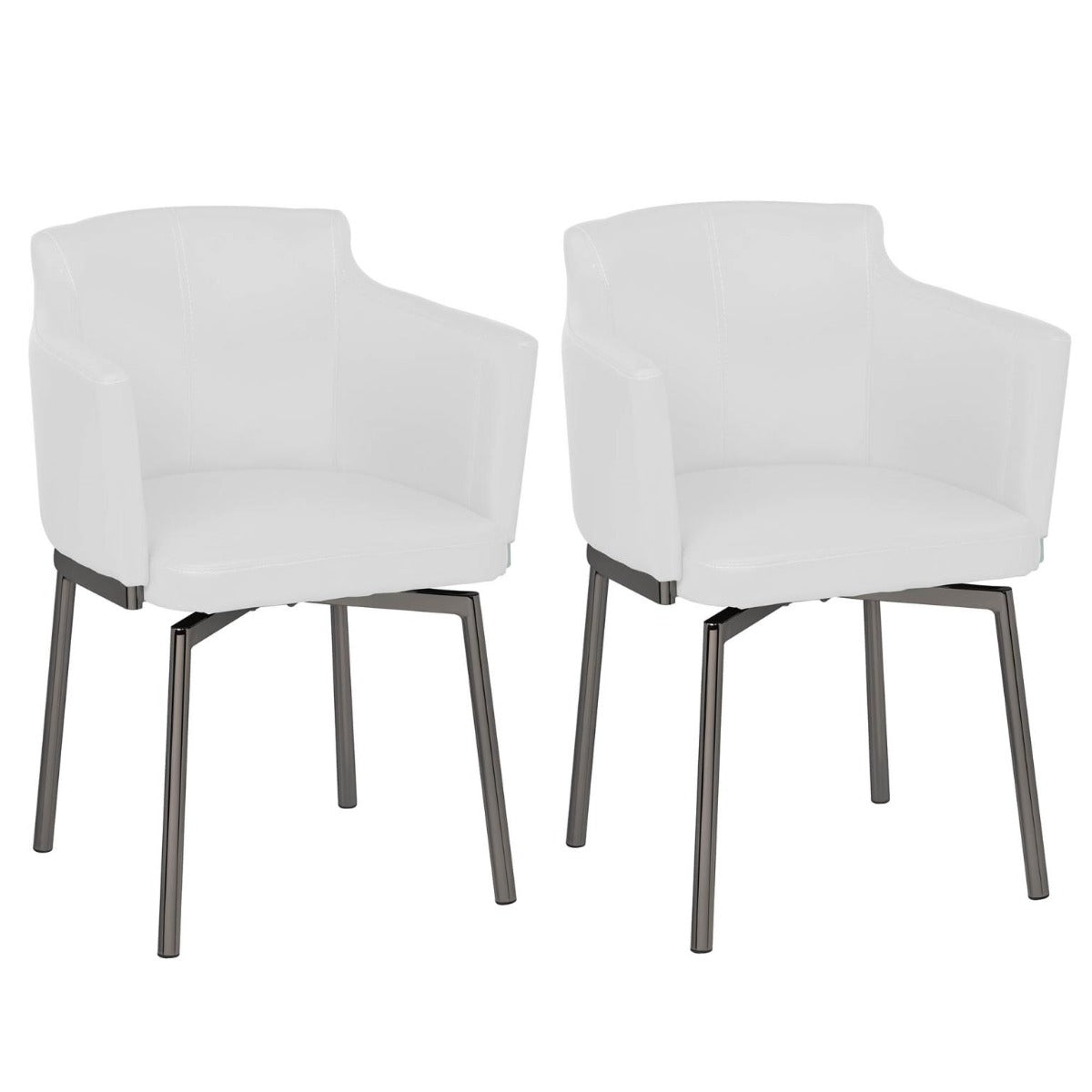 Chintaly Dusty Modern Armchair with Graphite Base