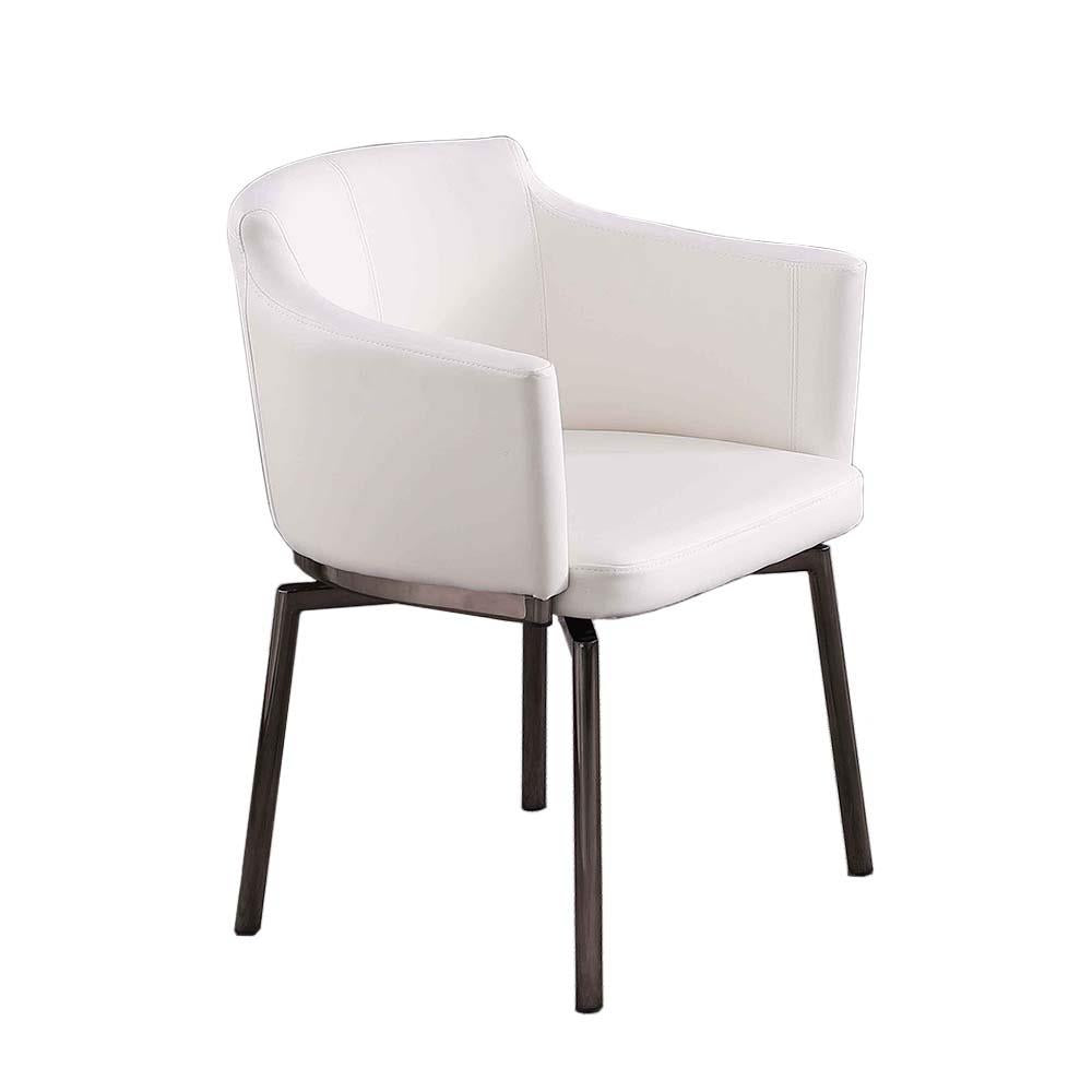 Chintaly Dusty Modern Armchair with Graphite Base