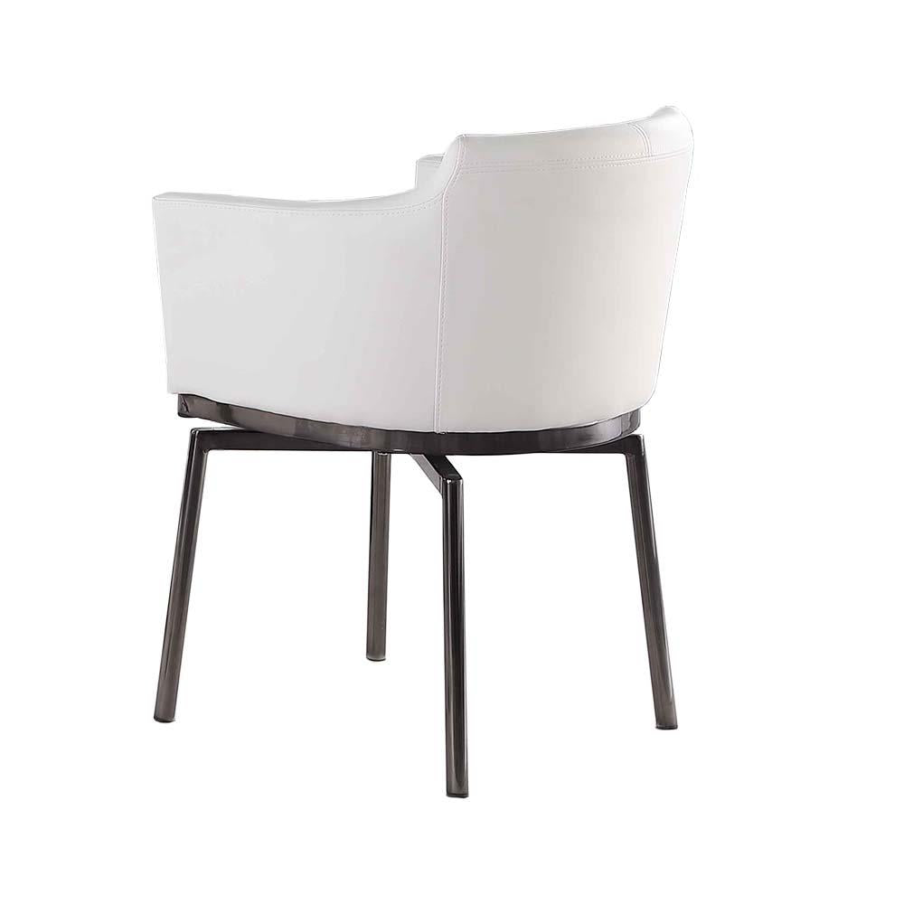 Chintaly Dusty Modern Armchair with Graphite Base