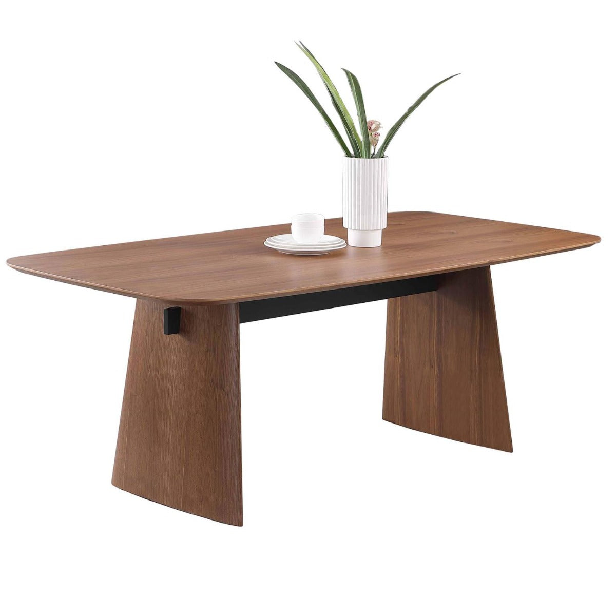 Chintaly Eden Modern Dining Room Set with Rosario Solid Wood Chairs