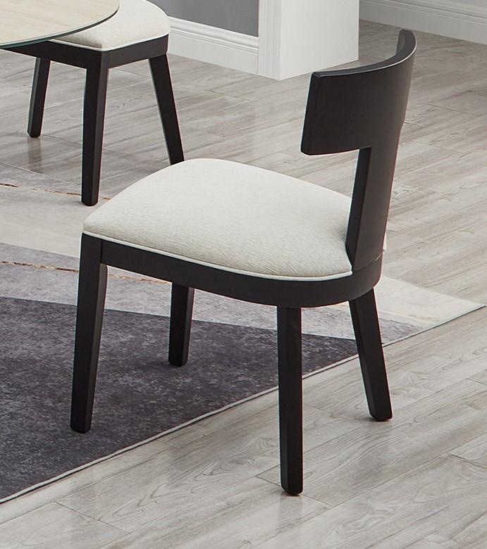 Chintaly Edith Modern Side Chair, Fabric Upholstered