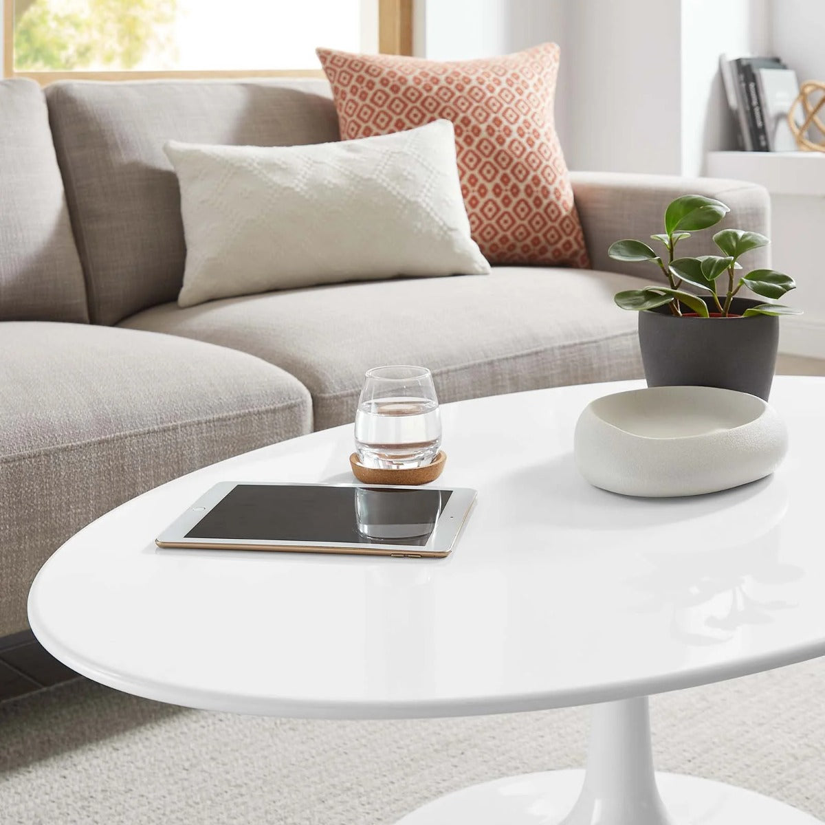 Modway Lippa 42" Oval Coffee Table