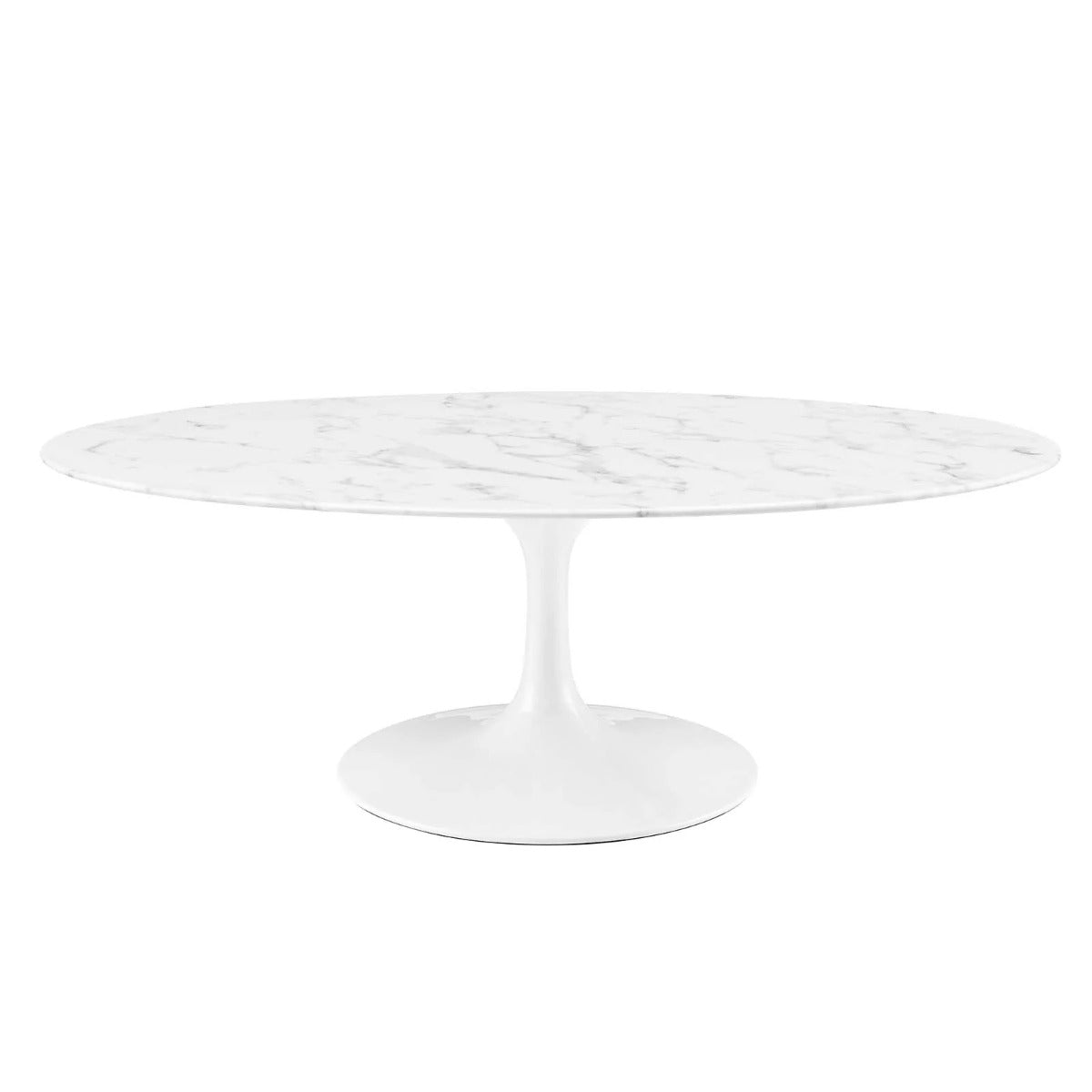 Modway Lippa 48" Oval Artificial Marble Coffee Table