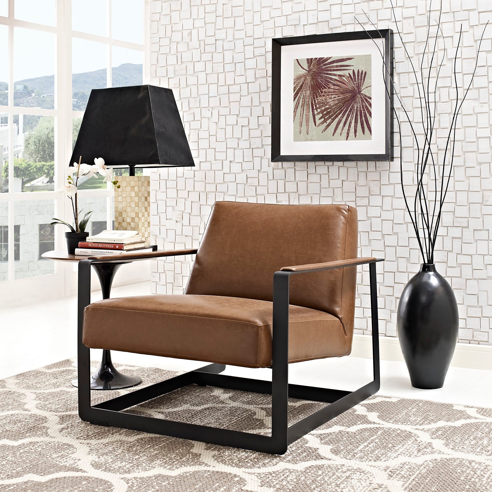 Modway Seg Vegan Leather Accent Chair