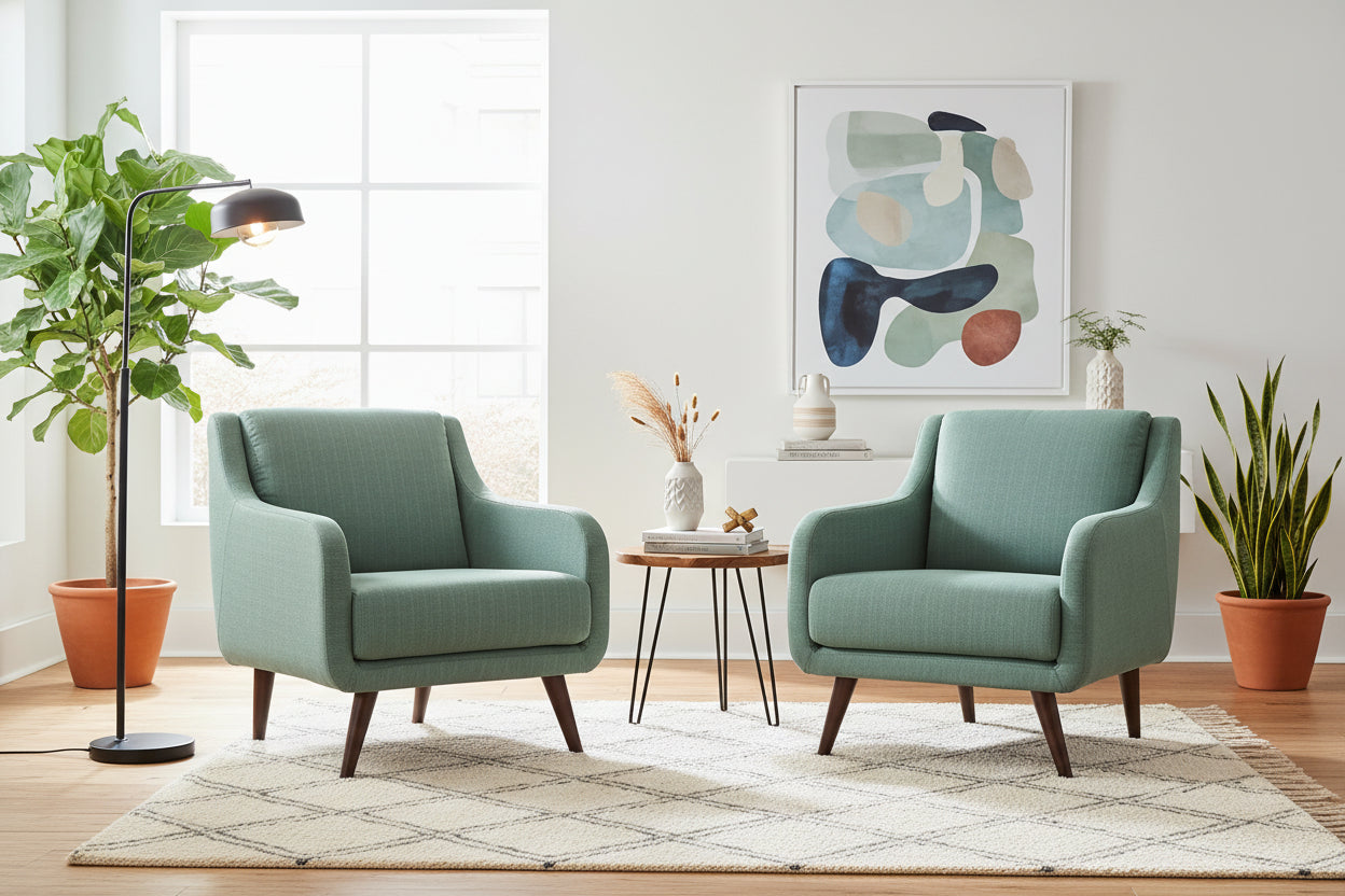 Modway Verve Upholstered Fabric Armchair, Set of 2