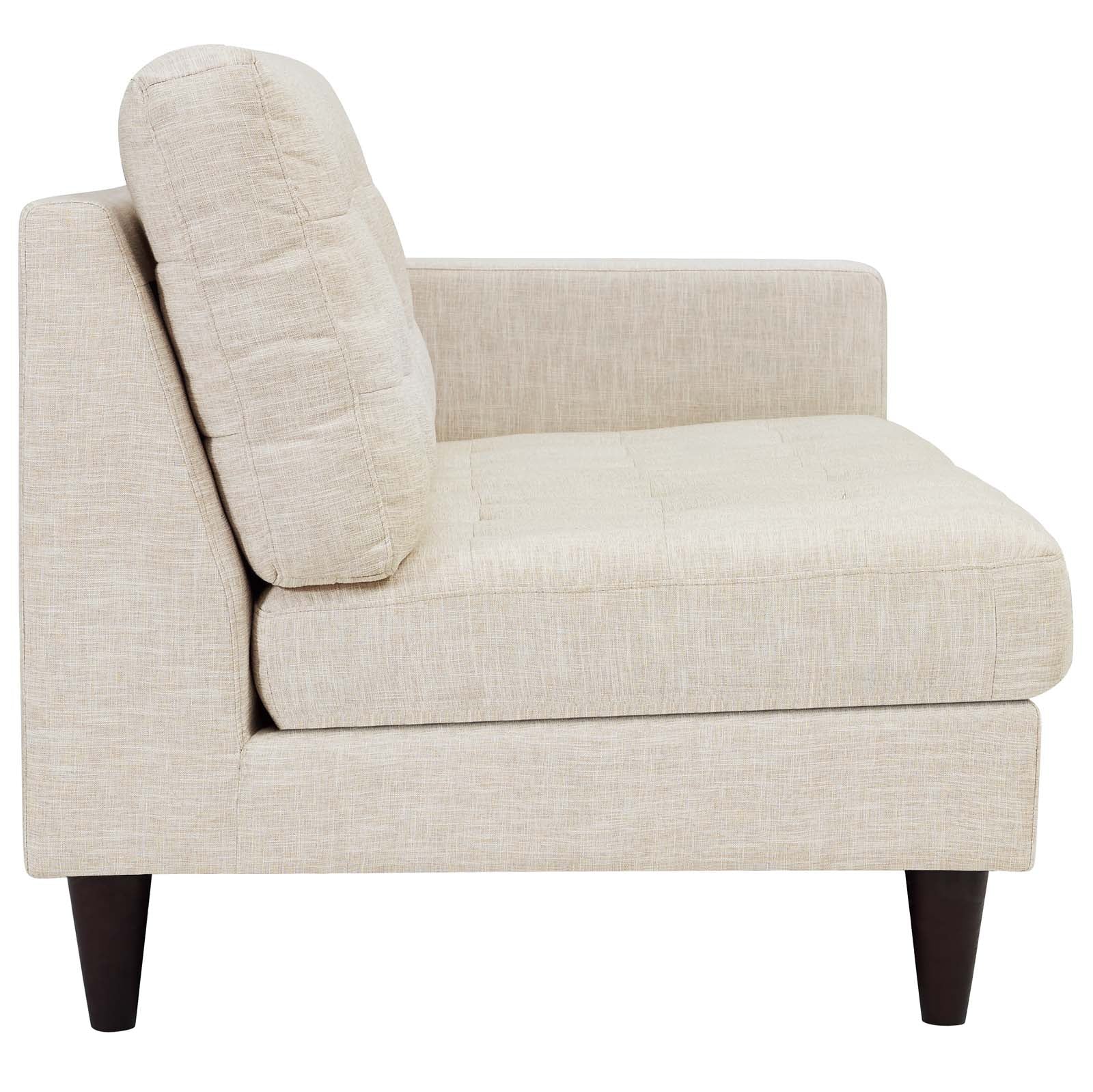 Modway Empress Right-Facing Upholstered Fabric Loveseat
