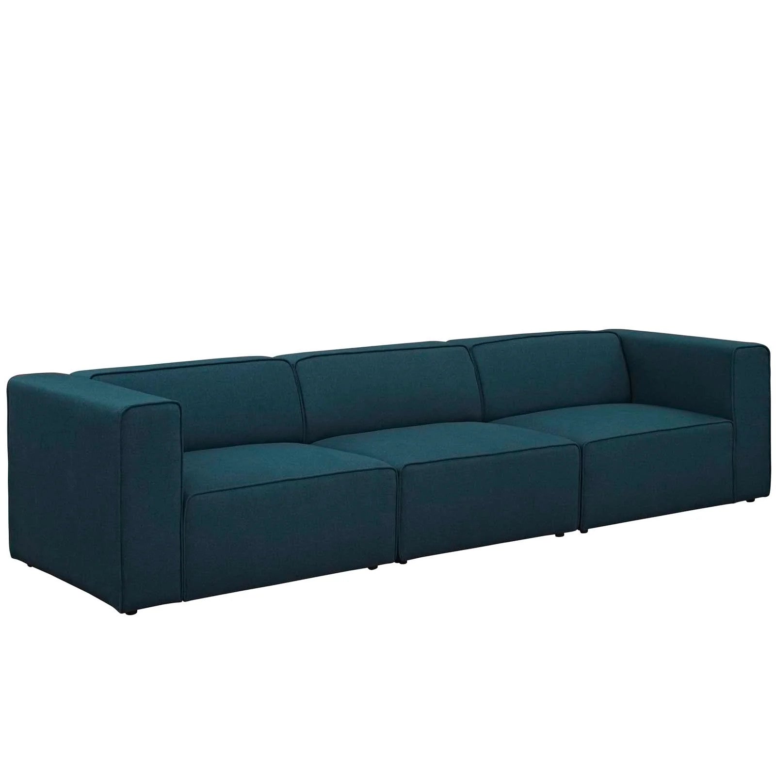 Modway Mingle 3 Piece Upholstered Fabric Sectional Sofa