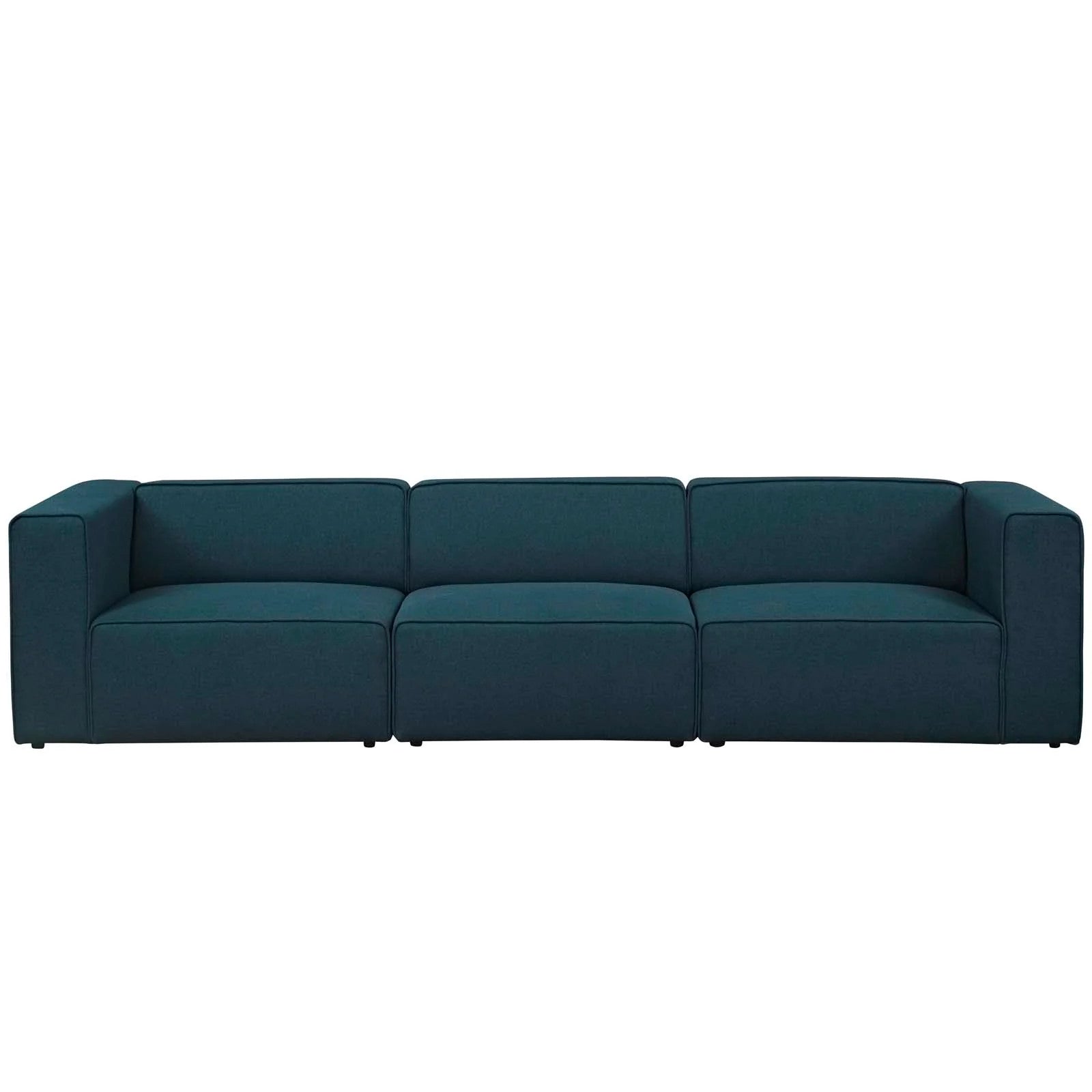 Modway Mingle 3 Piece Upholstered Fabric Sectional Sofa