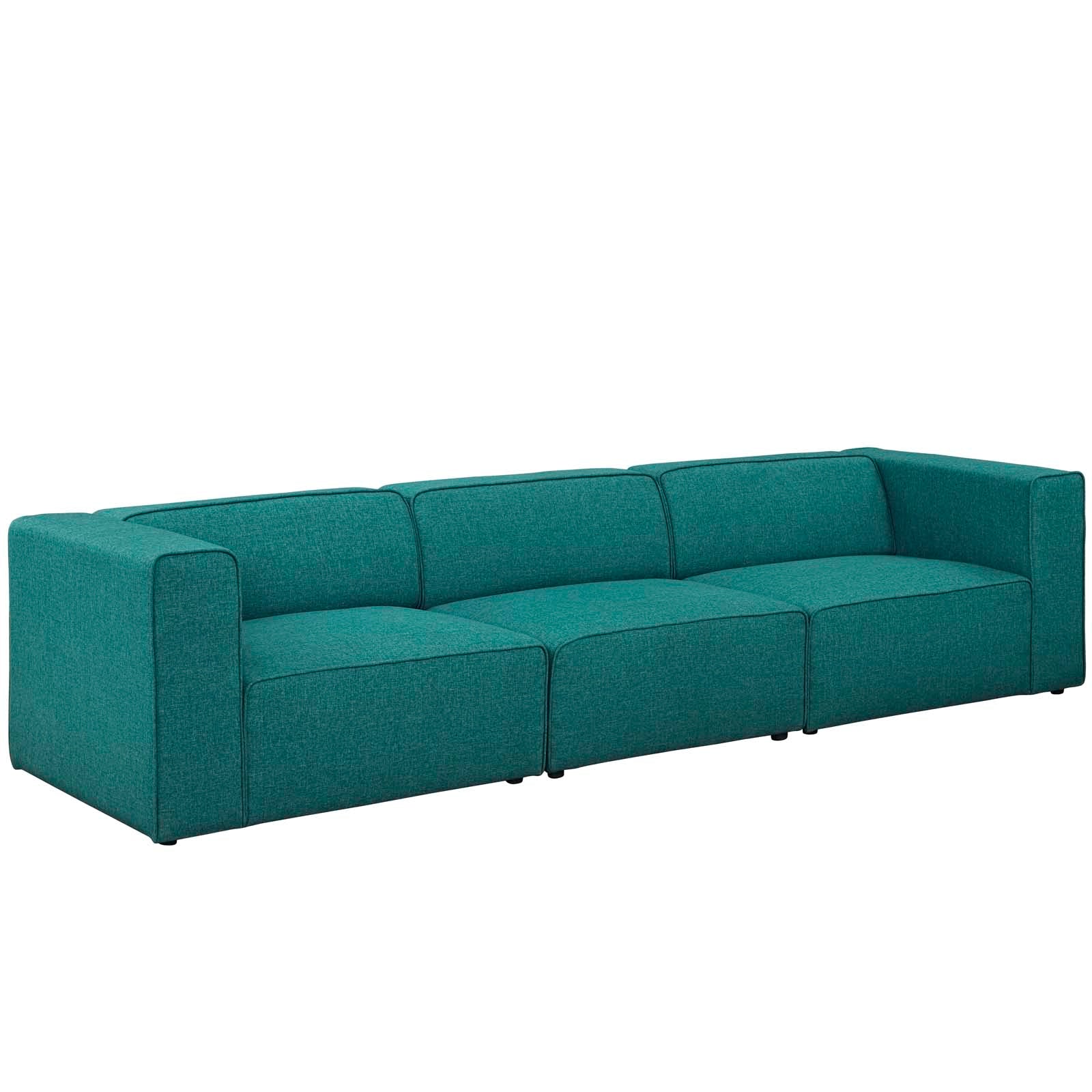 Modway Mingle 3 Piece Upholstered Fabric Sectional Sofa