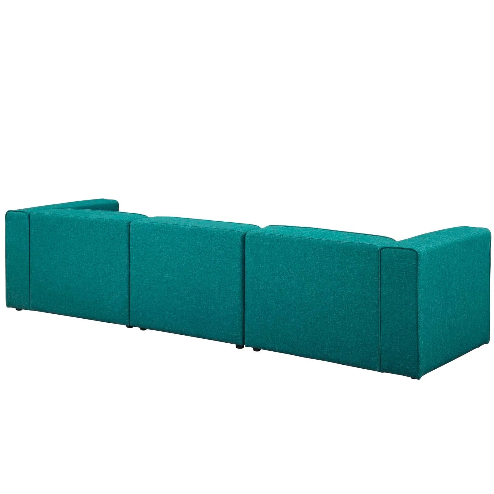 Modway Mingle 3 Piece Upholstered Fabric Sectional Sofa