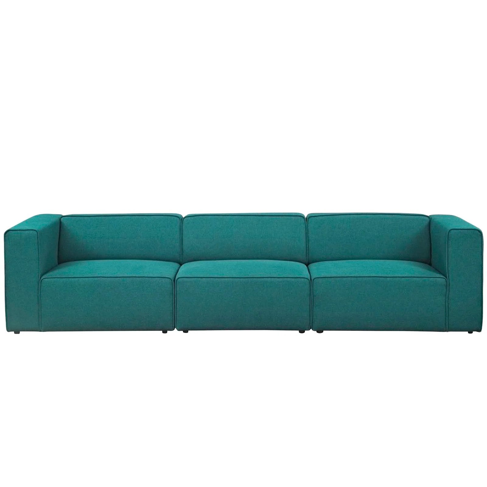 Modway Mingle 3 Piece Upholstered Fabric Sectional Sofa