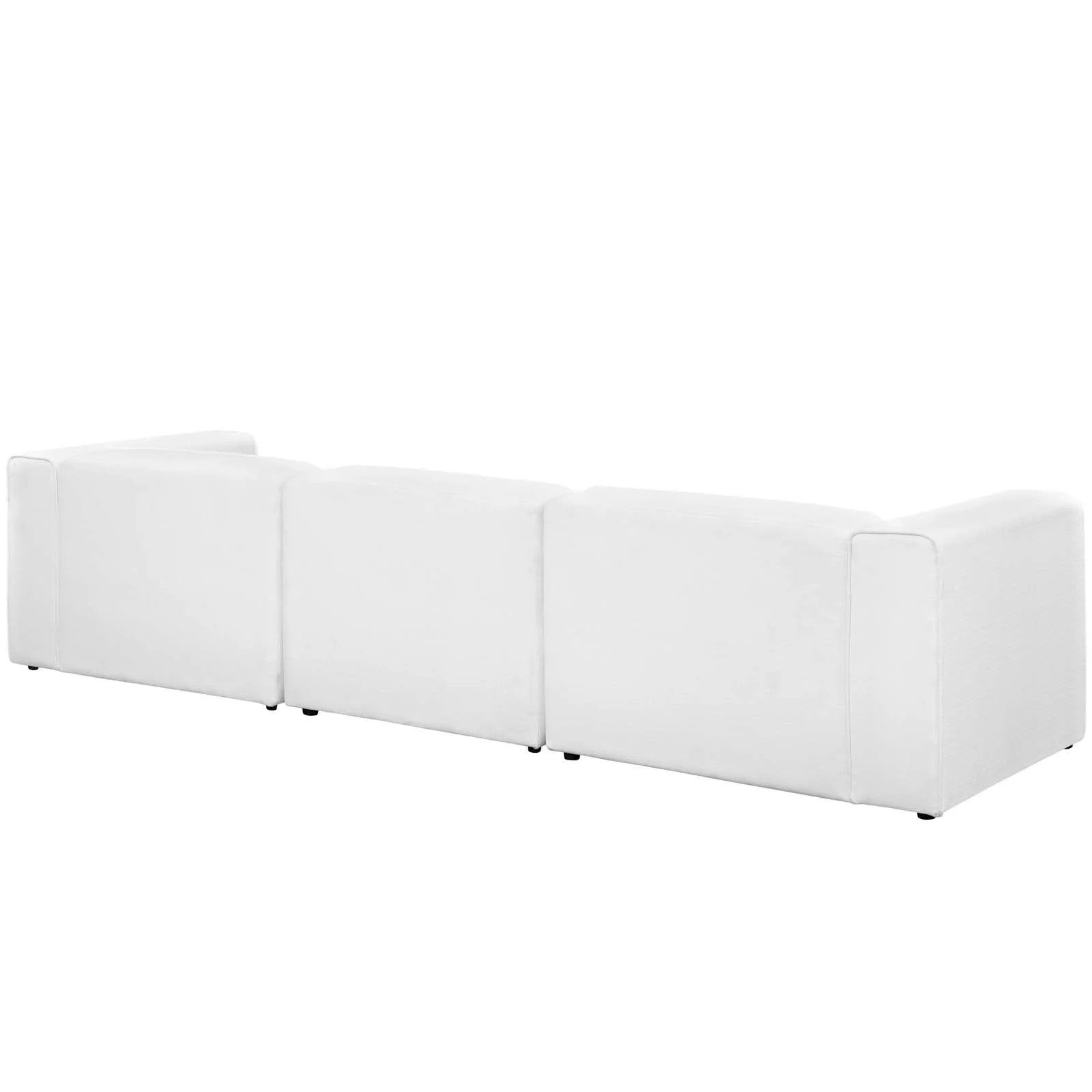 Modway Mingle 3 Piece Upholstered Fabric Sectional Sofa