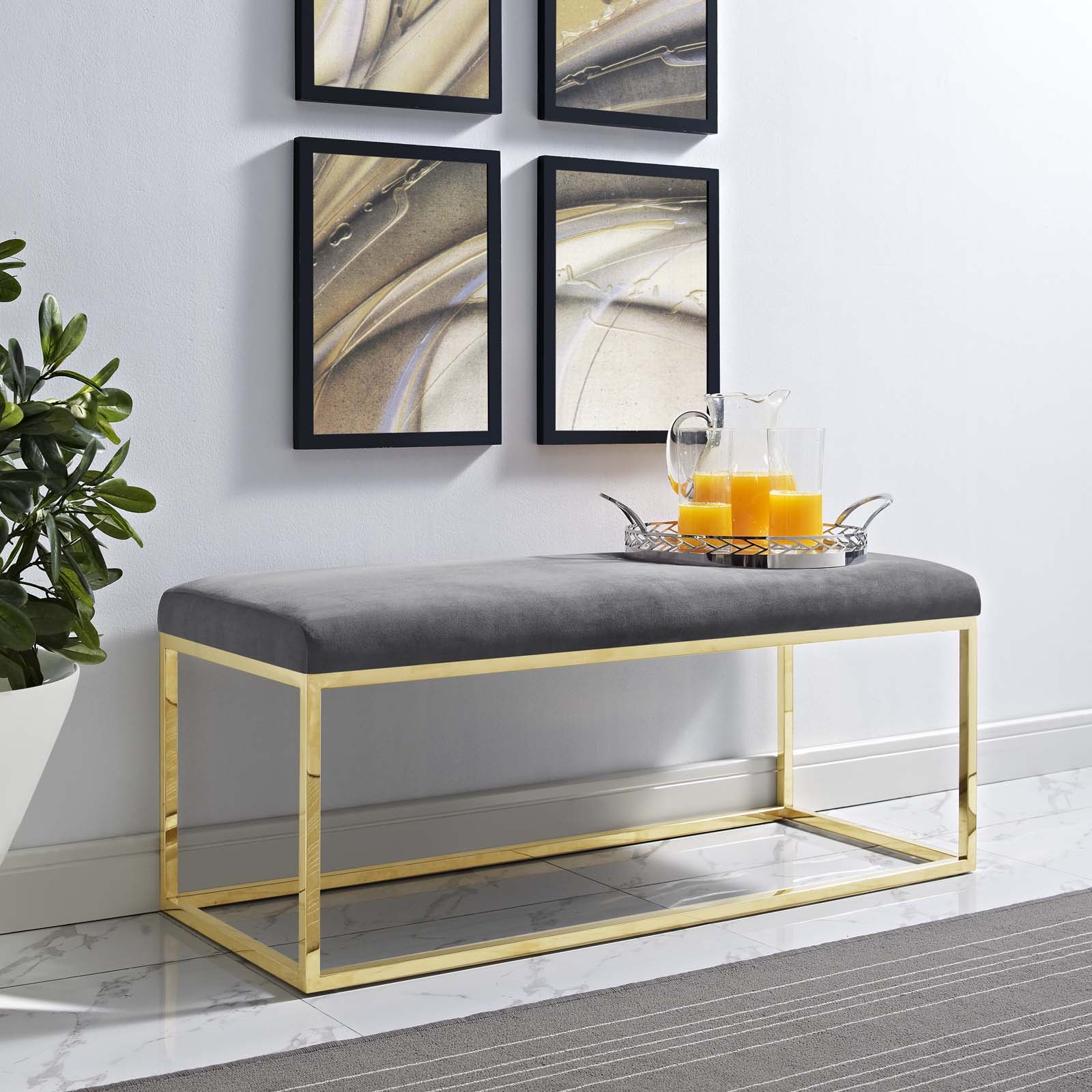 Modway Anticipate Fabric Bench
