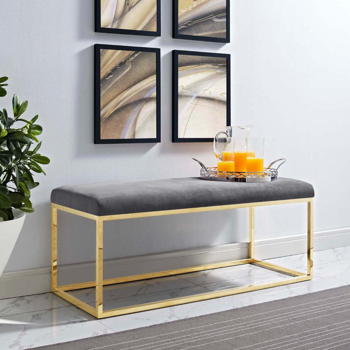 Modway Anticipate Fabric Bench