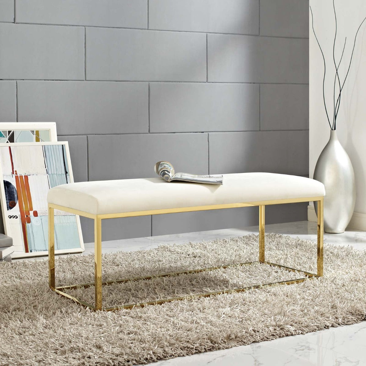 Modway Anticipate Fabric Bench
