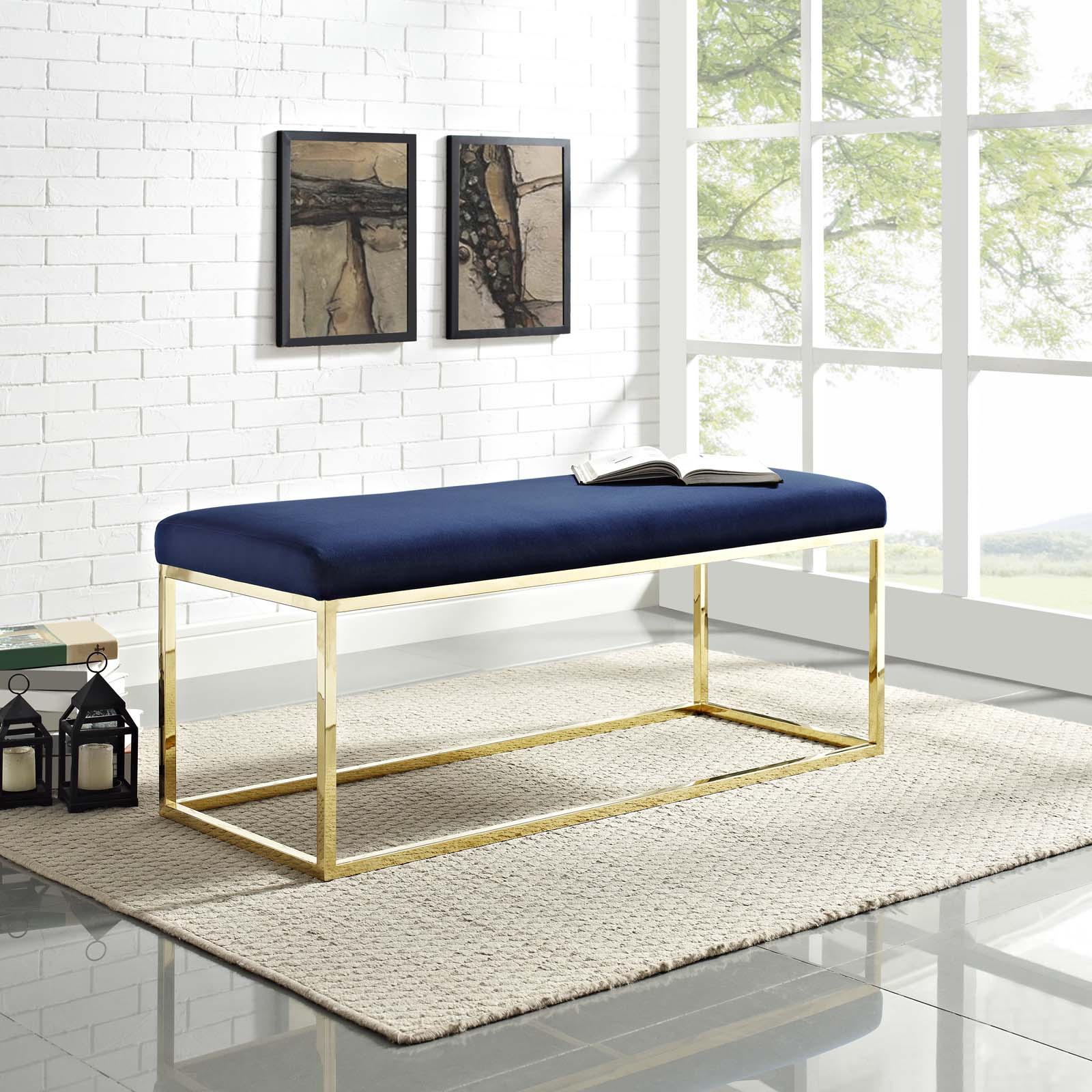 Modway Anticipate Fabric Bench