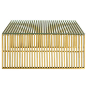 Modway Gridiron Stainless Steel Coffee Table