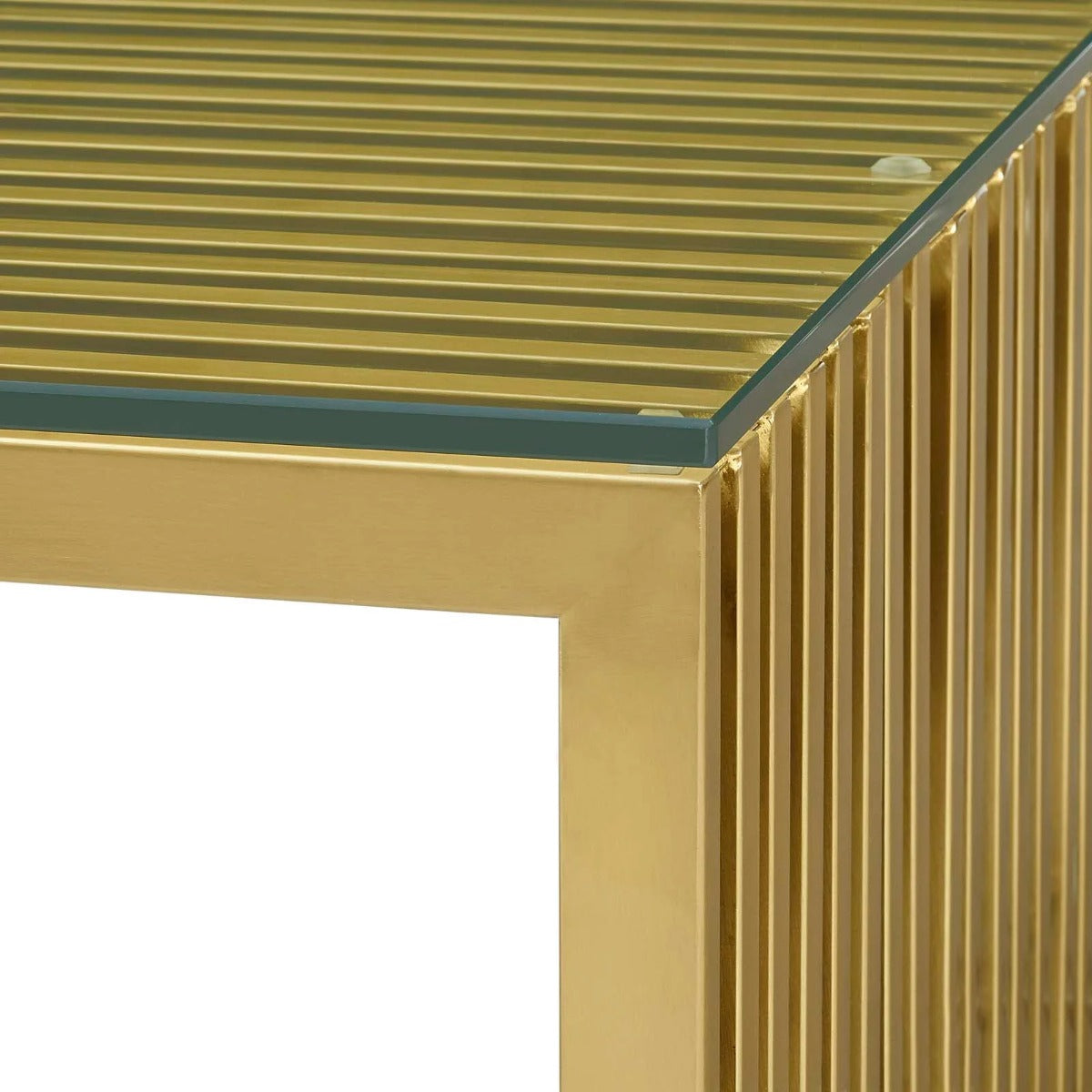 Modway Gridiron Stainless Steel Coffee Table