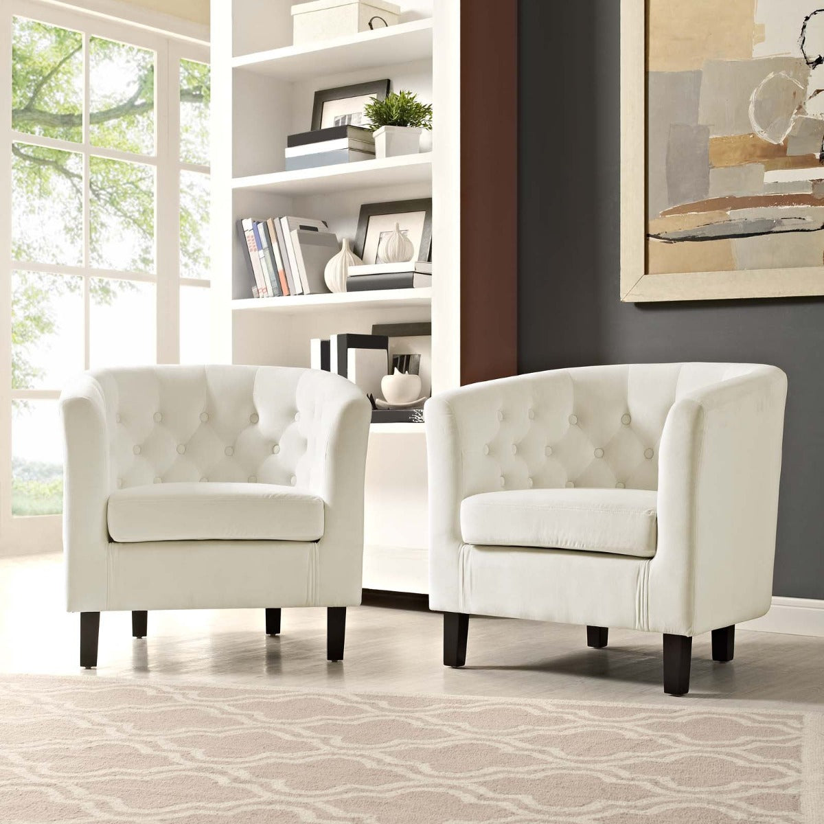 Modway Prospect 2 Piece Performance Velvet Armchair Set