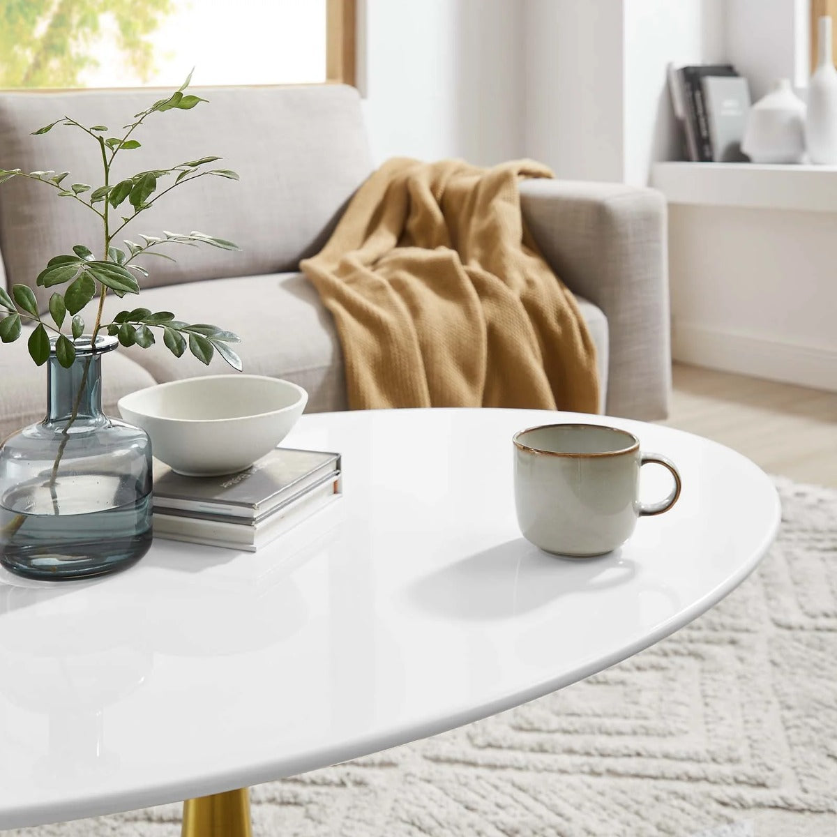 Modway Lippa 42" Oval Coffee Table