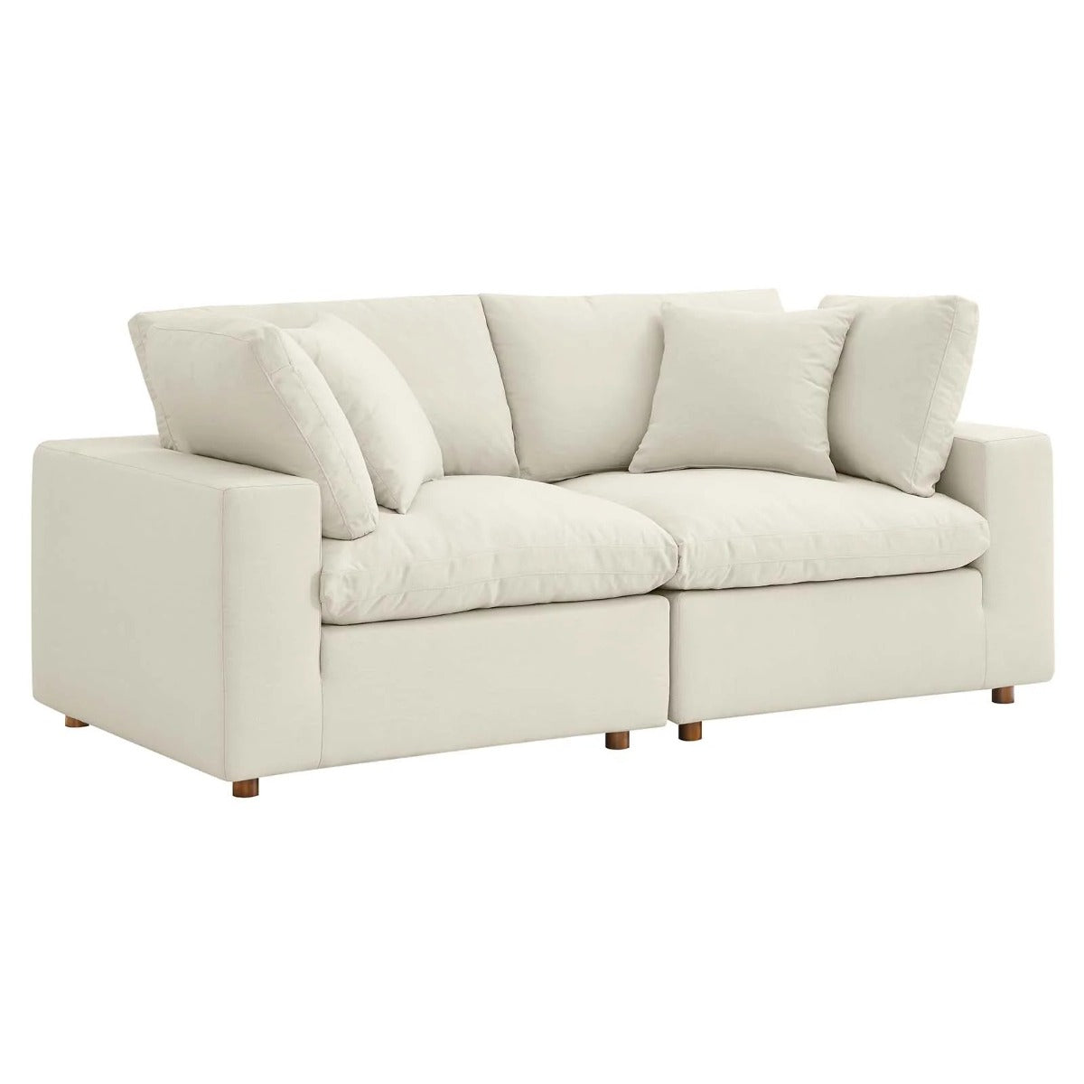 Modway Commix Down Filled Overstuffed 2 Piece Sectional Sofa Set