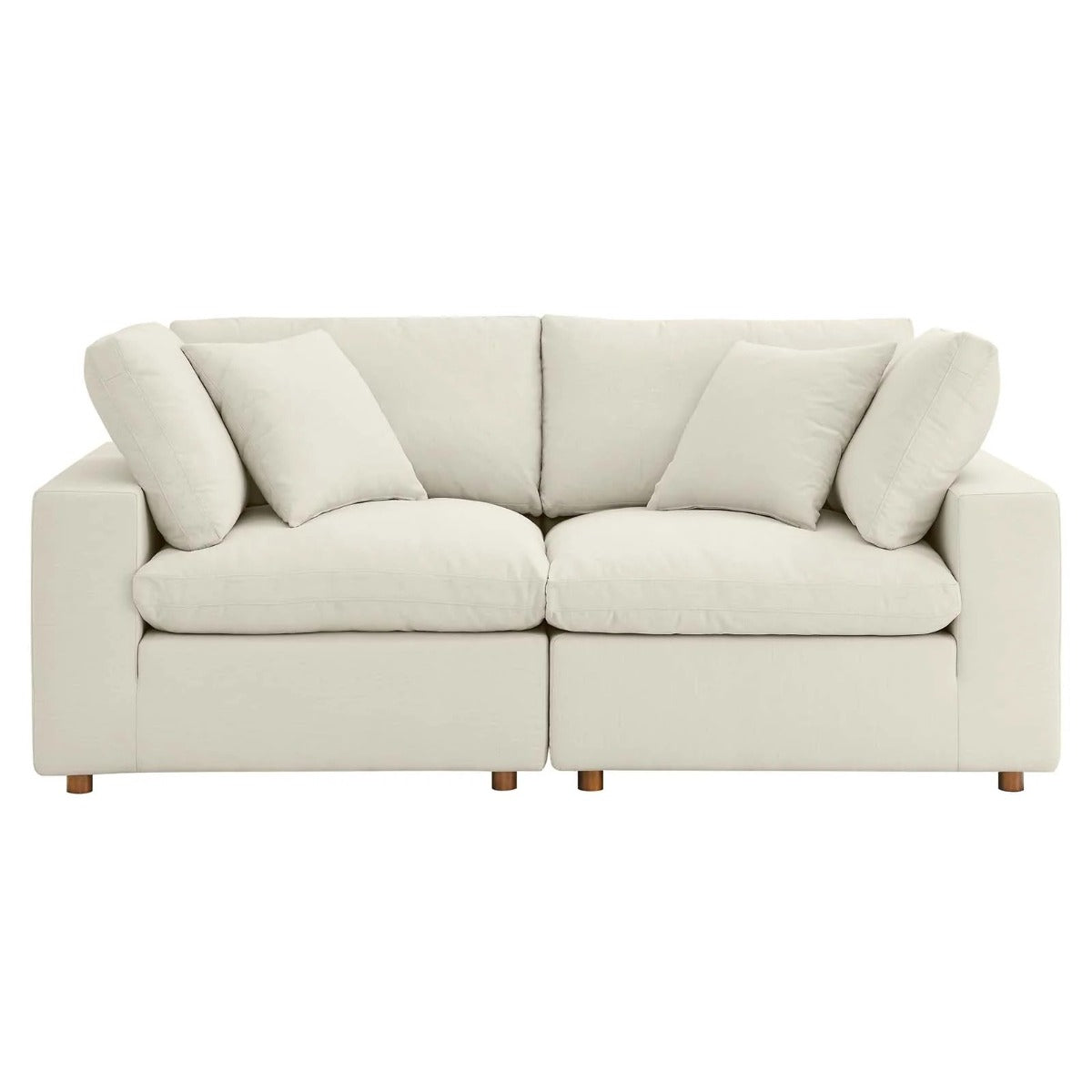 Modway Commix Down Filled Overstuffed 2 Piece Sectional Sofa Set