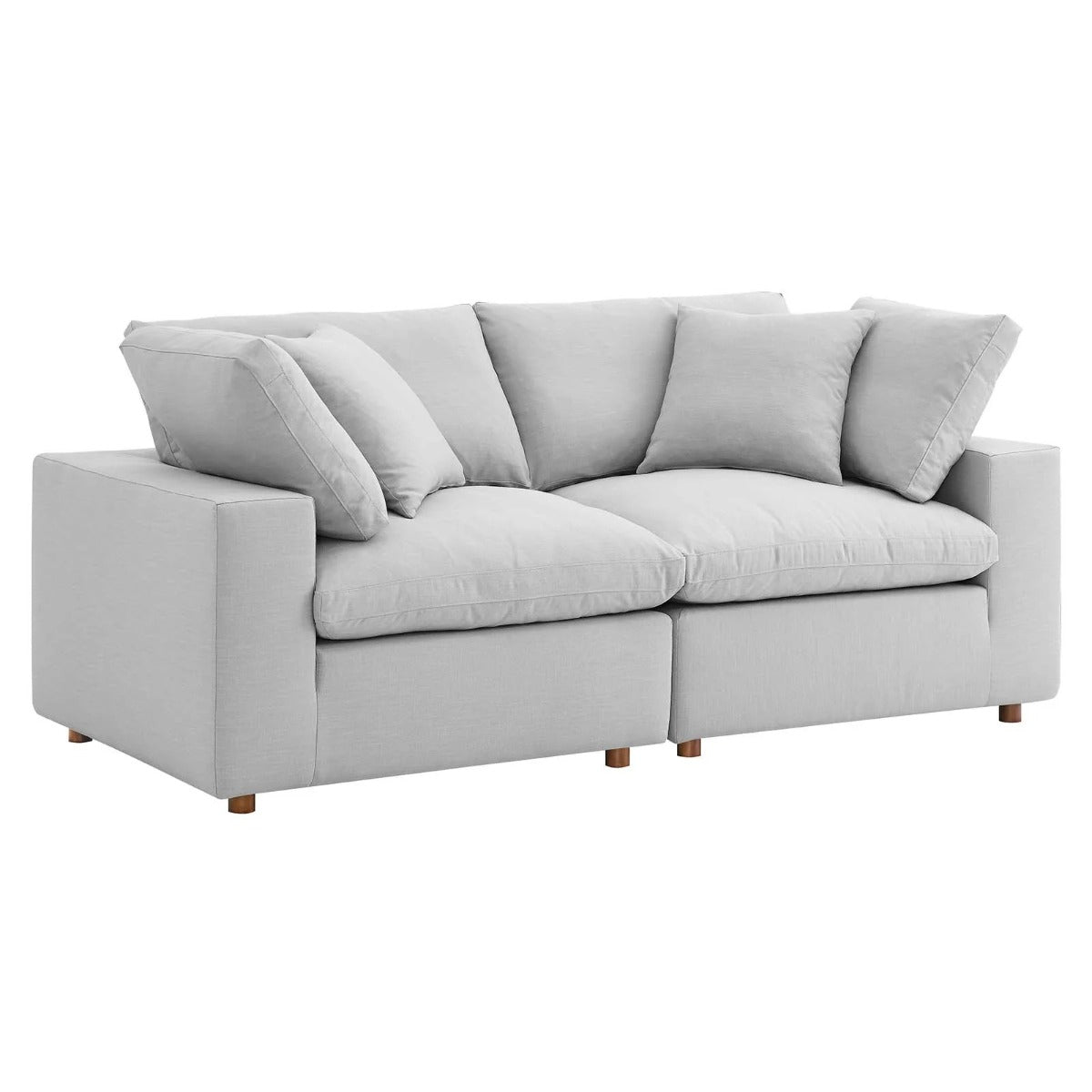 Modway Commix Down Filled Overstuffed 2 Piece Sectional Sofa Set