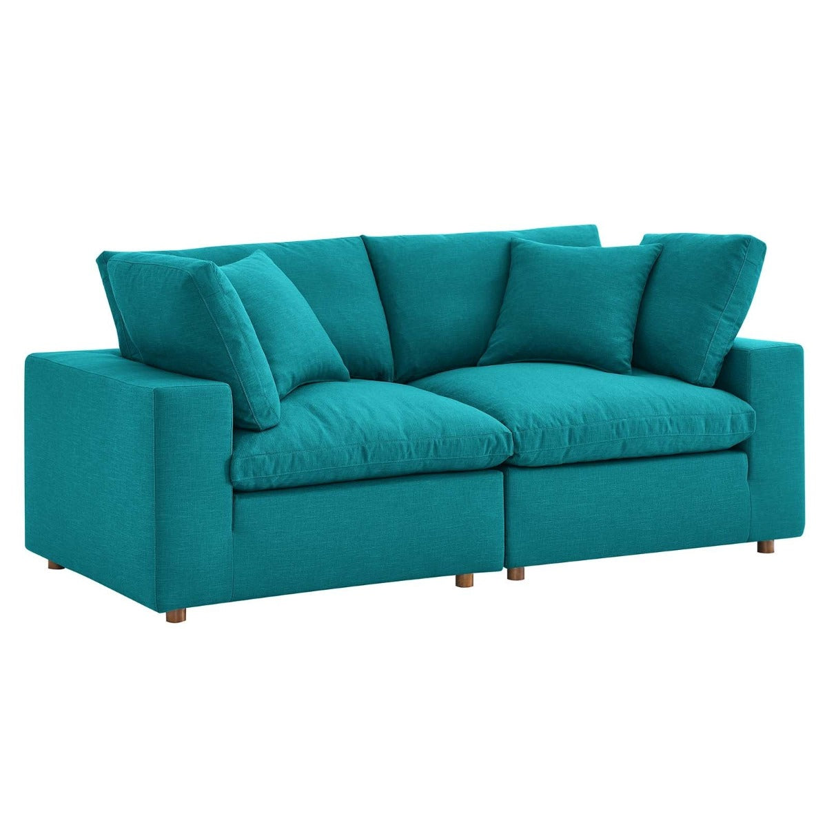Modway Commix Down Filled Overstuffed 2 Piece Sectional Sofa Set