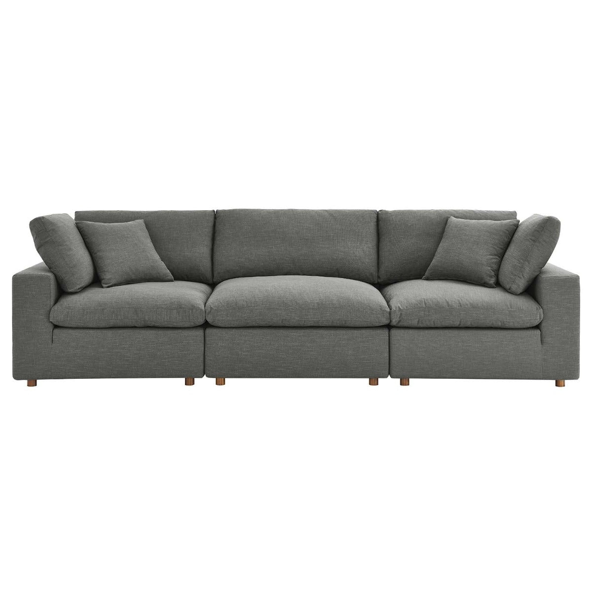 Modway Commix Down Filled Overstuffed 3 Piece Sectional Sofa Set
