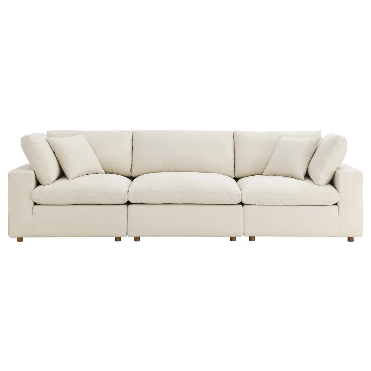 Modway Commix Down Filled Overstuffed 3 Piece Sectional Sofa Set