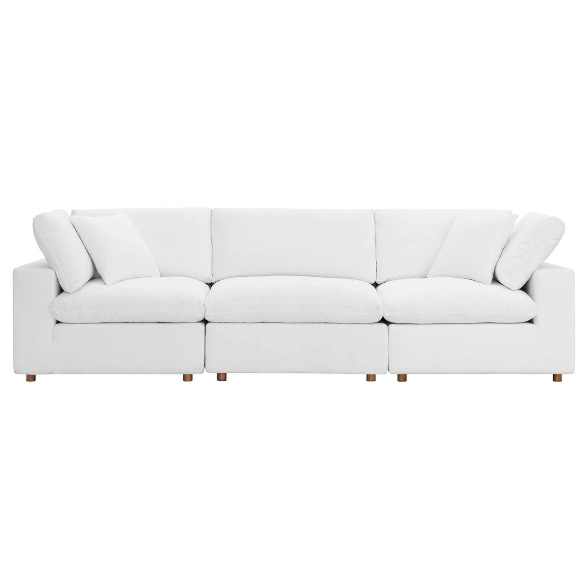 Modway Commix Down Filled Overstuffed 3 Piece Sectional Sofa Set