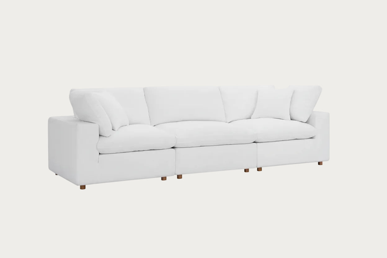 Commix white sofa on a white background.