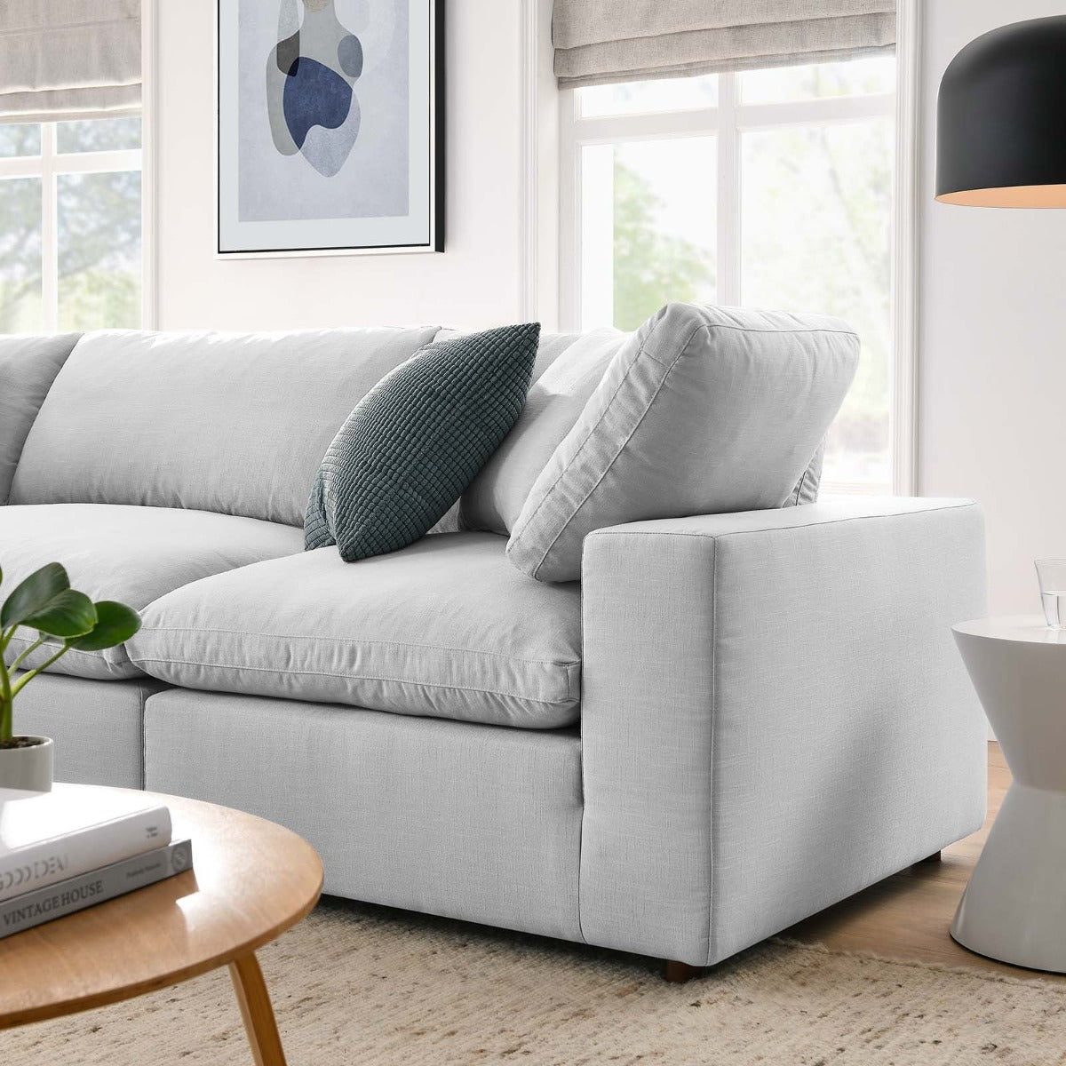Modway Commix Down Filled Overstuffed 4 Piece Sectional Sofa Set