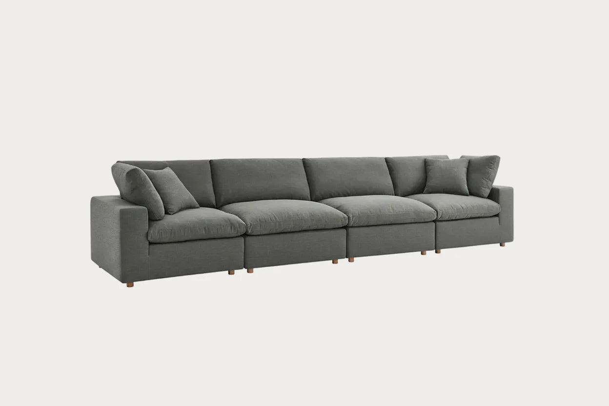 Commix Down Filled Overstuffed 4 Piece Modular Sofa