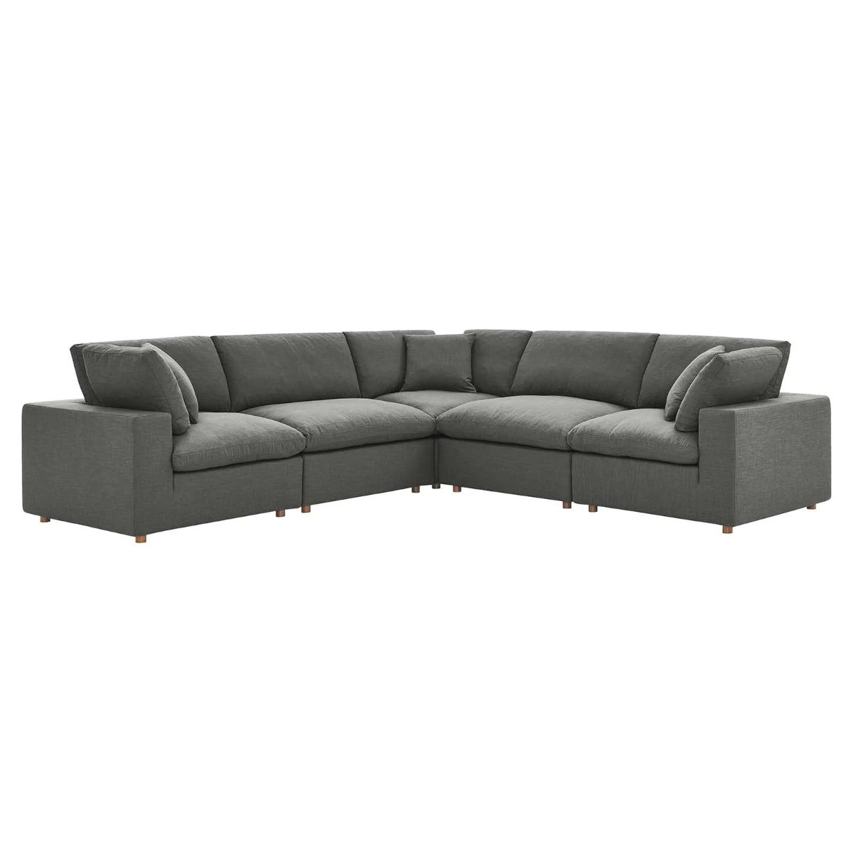 Modway Commix Down Filled Overstuffed 5 Piece 5-Piece Sectional Sofa