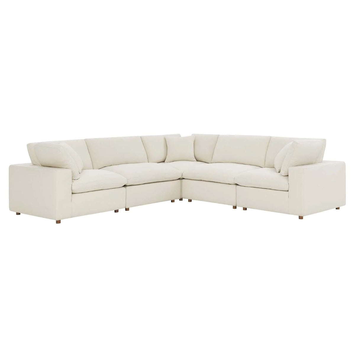 Modway Commix Down Filled Overstuffed 5 Piece 5-Piece Sectional Sofa