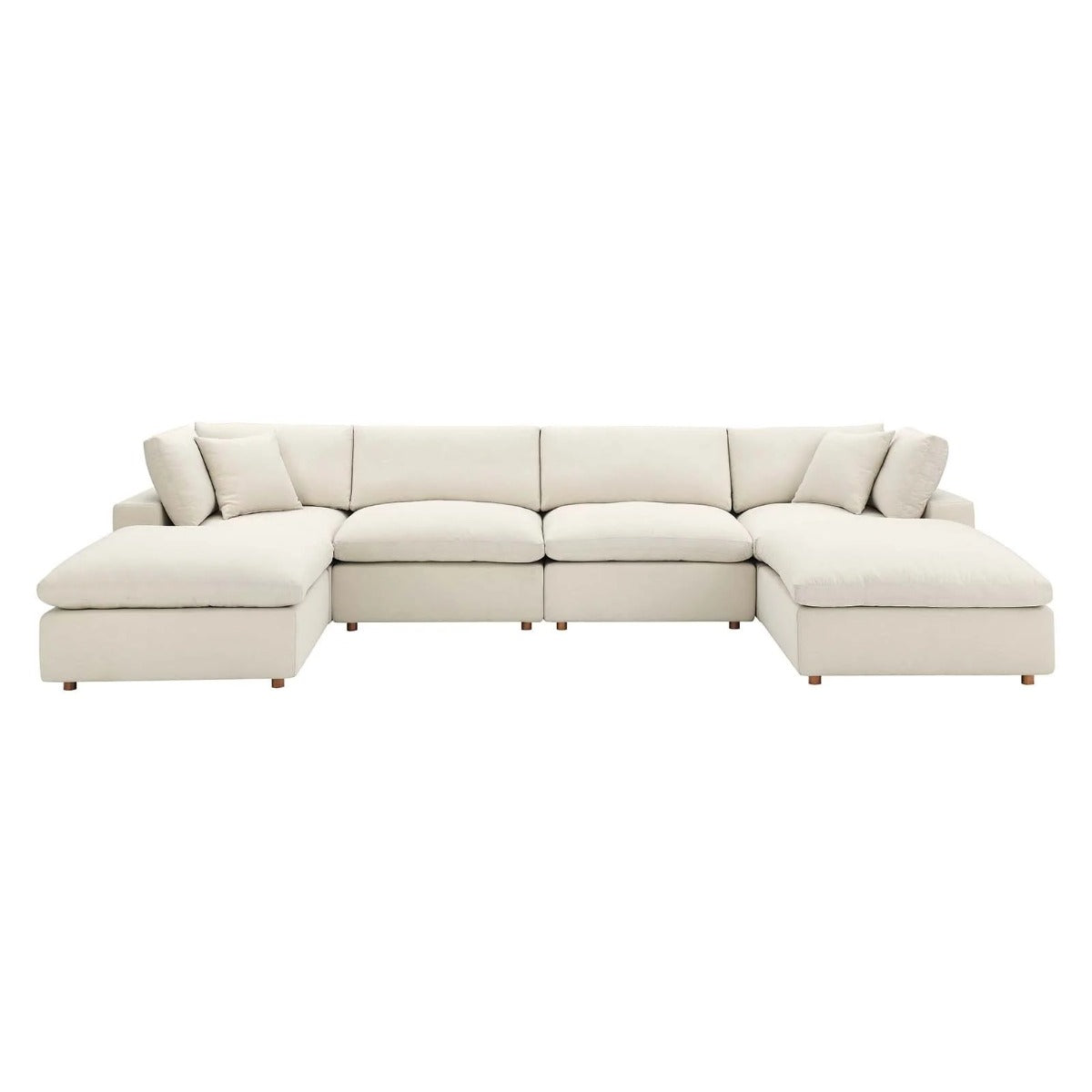 Modway Commix Down Filled Overstuffed 6-Piece Sectional Sofa
